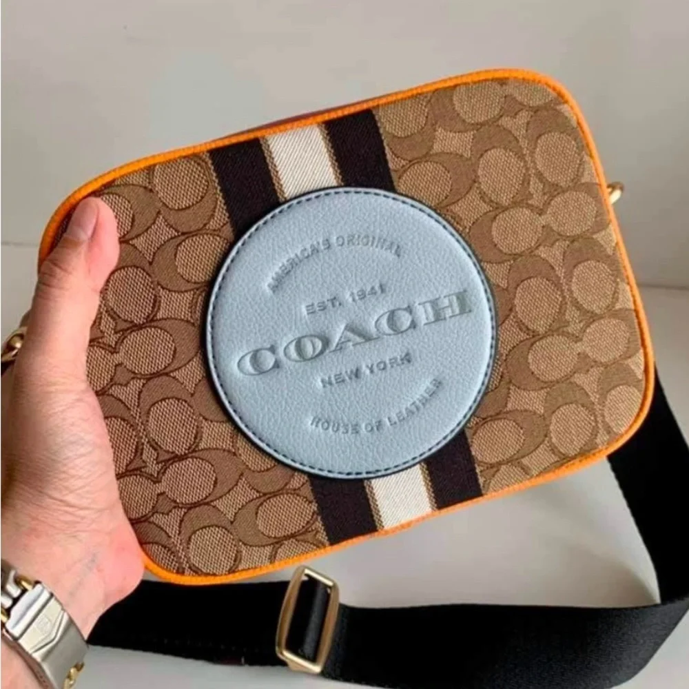 Coach Dempsey Camera Bag in Signature Jacquard with Patch - Picture 4 of 14
